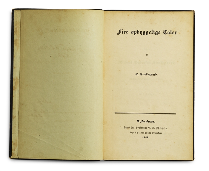 Fire opbyggelige Taler af S. Kierkegaard. 
