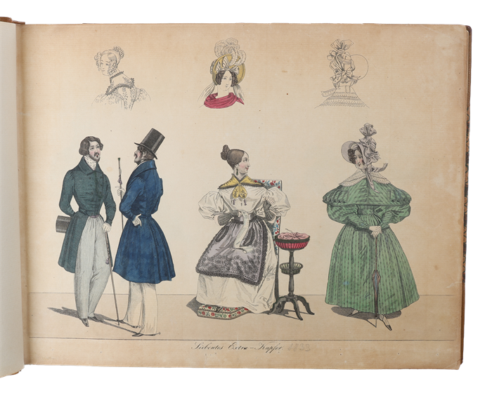 [Aus: Allgemeine Moden-Zeitung & Les Modes Parisiennes Réunis]. Collection of 100 engraved and coloured fashion-plates.