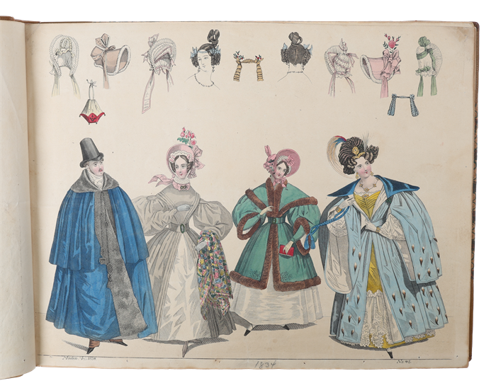 [Aus: Allgemeine Moden-Zeitung & Les Modes Parisiennes Réunis]. Collection of 100 engraved and coloured fashion-plates.