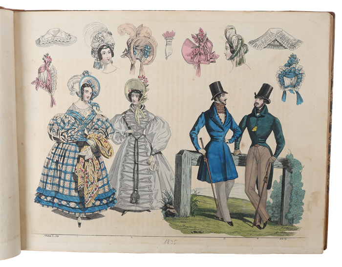 [Aus: Allgemeine Moden-Zeitung & Les Modes Parisiennes Réunis]. Collection of 100 engraved and coloured fashion-plates.