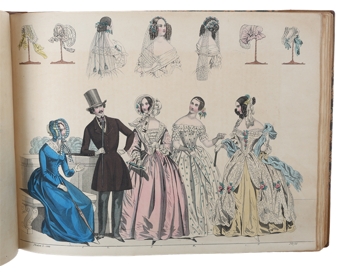 [Aus: Allgemeine Moden-Zeitung & Les Modes Parisiennes Réunis]. Collection of 100 engraved and coloured fashion-plates.