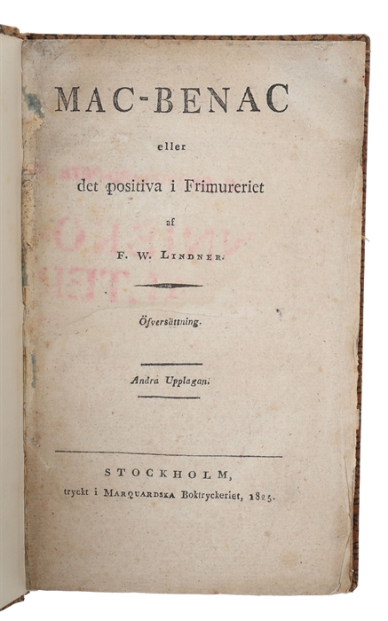 Mac-Benac eller det positiva i Frimureriet. Andra Upplagan.