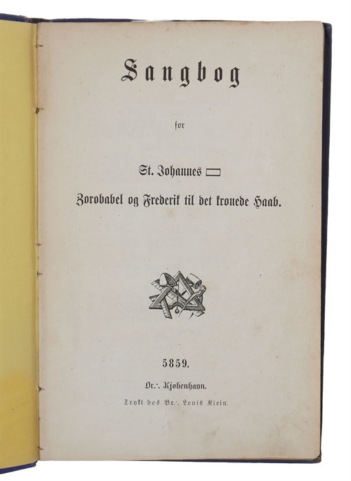 Sangbog for St. Johannes Zorobabel og Frederik til det kronede Haab. 5859.