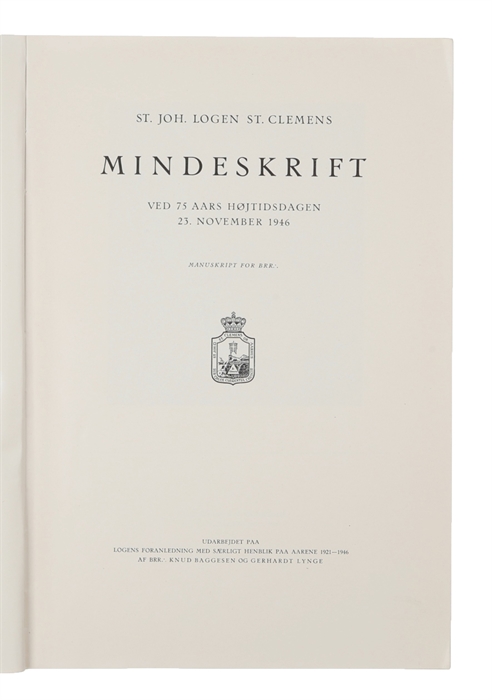 Mindeskrift ved 75 aars højtidsdagen 23. November 1946.