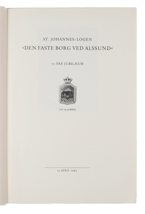 Den Faste borg ved Alssund. 75 års Jubilæum.