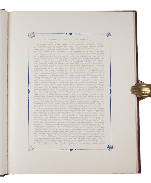 Portrait Gallery of Prominent Freemasons Throughout the United States (The Large Paper Edition). 5 vols. 