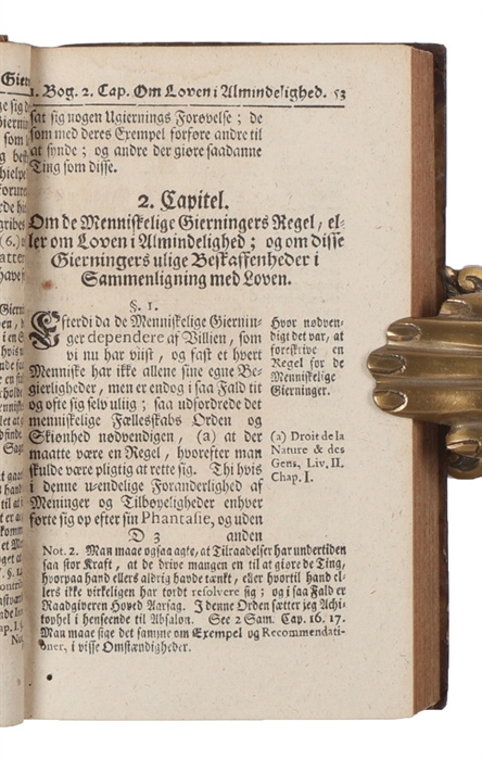 Et Menniskes Og en Borgers Pligter efter Naturens Lov. Beskrevet i det Latinske Sprog,... Siden oversatte paa Fransk af Jean Barbeyrac, Og nu efter samme Franske Oversættelses 4de Edition...trykt til Amsterdam 1718 fordanskede.