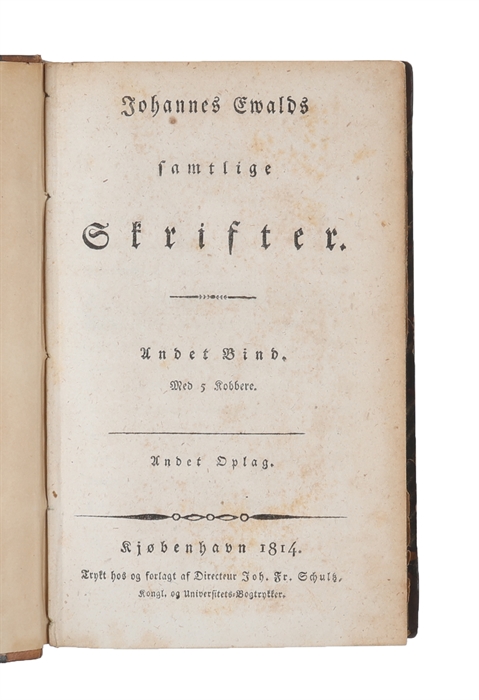 Samtlige Skrifter. Fire Bind. Med Forfatterens Portrait og 21 Kobbere. Andet Oplag.