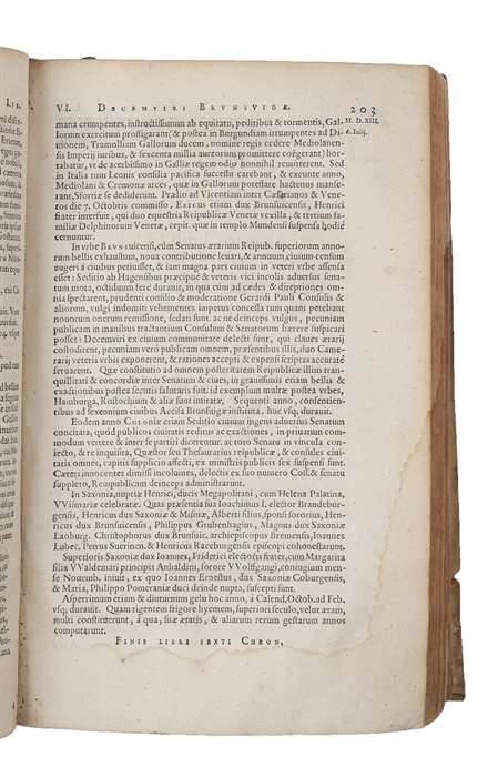 Chronicon Saxoniae & vicinarum aliquot Gentium: Ab Anno Christi 1500. usque ad M.D. XCIII. Appendix Scriptorum certis Chronici Locis inserandorum. Additus est Index Personarum & Rerum maximè insignium copiosiss.