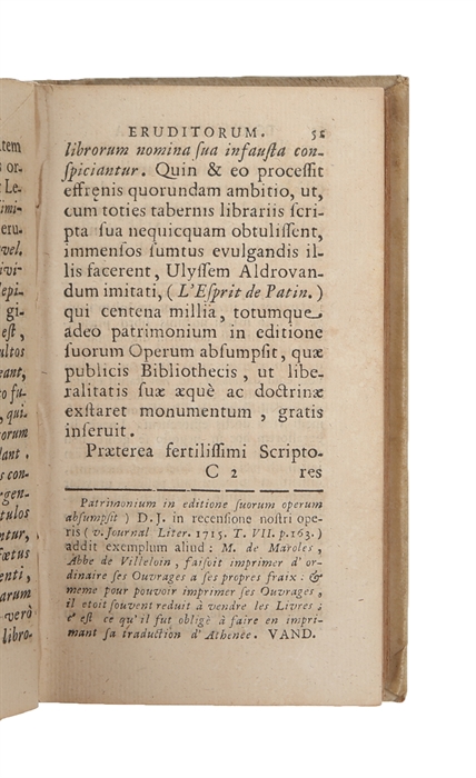 De charlataneria eruditorum declamationes duae, cum notis variorum. Accessit Epistola Sebastiani Stadelii ad Janum Philomusum de circumforanea literatorum vanitate. Editio quarta.