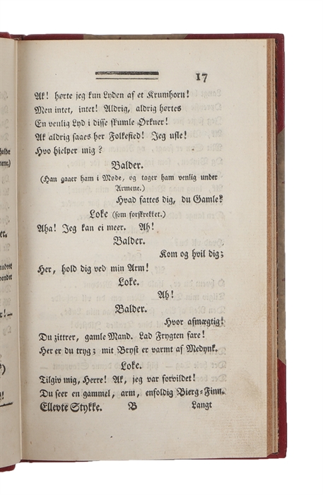 Balders Død. Et heroisk Syngespil i Tre Handlinger. Et Priisdigt.