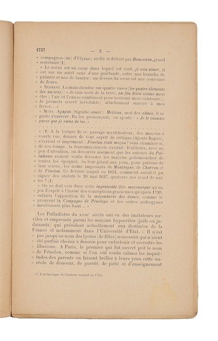 La femme et l'enfant dans la franc-maçonnerie universelle. 