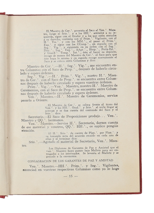 Liturgia del Grado de Aprendiz y rituales masónicos observados por las RResp LLog de la Jurisdicción de la Gran Logia Valle de México.