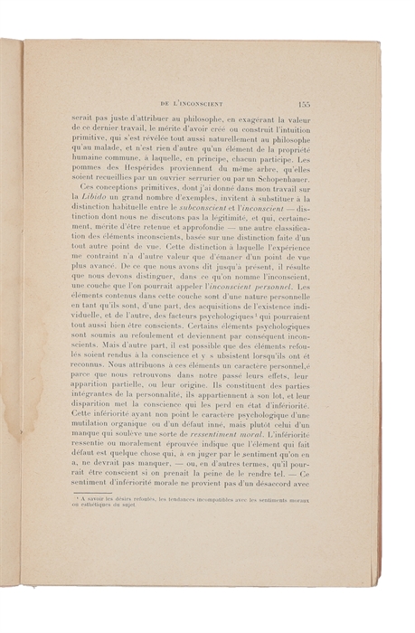 La structure de l'inconscient. [Extrait des Archives de Psychologie, T. XVI, N. 62 (décembre 1916)].