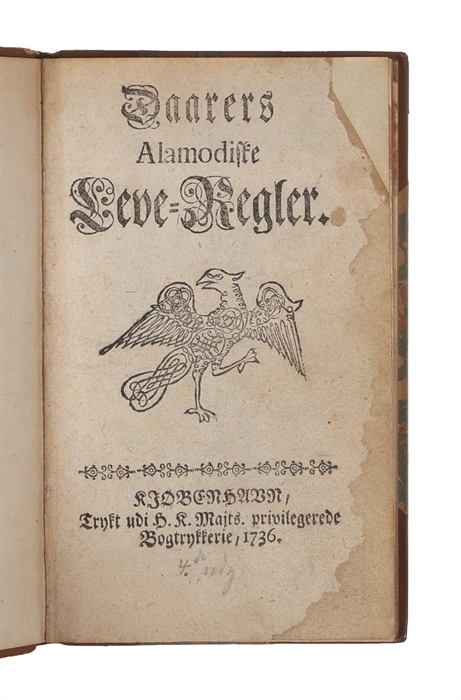 Daarers Alamodiske Leve-Regler (+) Verden Som Et Doll-Huus afdeelt i sine besynderlige Værelser (+) Dend uforsvarlige Recommendation.