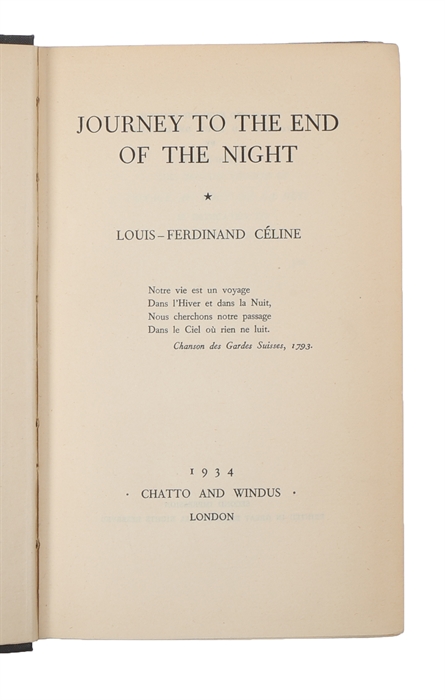 Journey to the End of the Night (i.e. "Voyage au bout de la nuit").