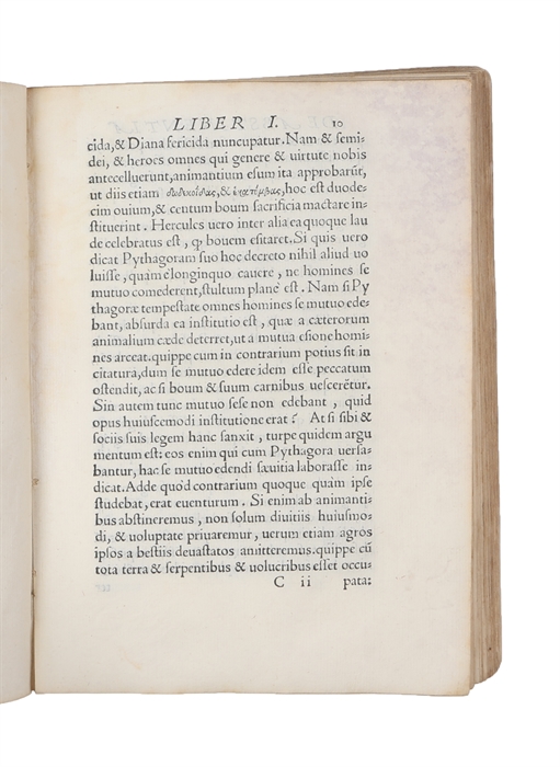 De abstinentia ab esu animalium, Libri Quatuor, Ioanne Bernardo Feliciano Interprete. Cum Summi Pontificis, & Senatus Veneti priuilegio in annos X.