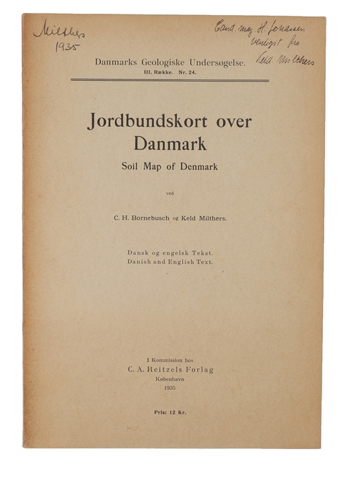 Jordbundskort over Danmark. Soil Map of Denmark.