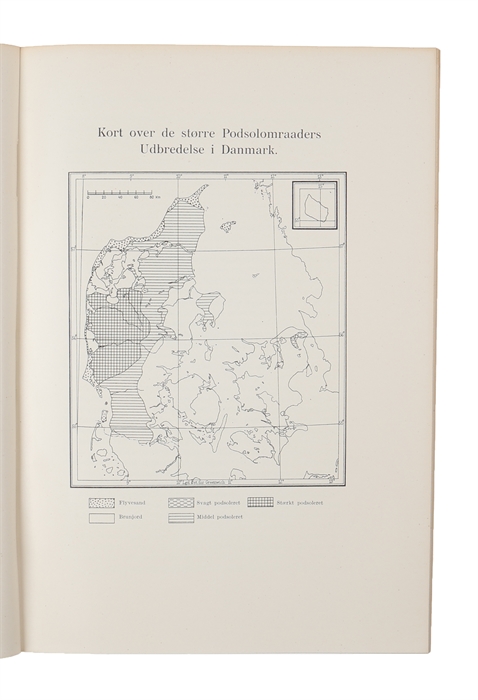 Jordbundskort over Danmark. Soil Map of Denmark.