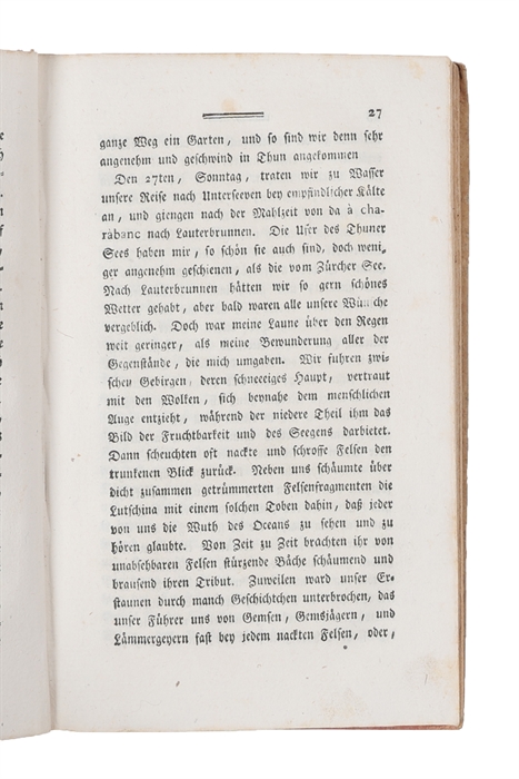 Briefe einer reisenden Dame aus der Schweiz 1786.
