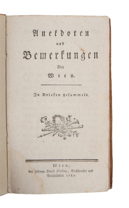 Anekdoten und Bemerkungen über Wien.