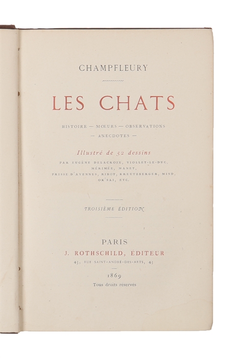 Les Chats. Troisieme edition.