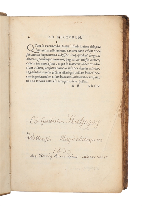 Odyssea adverbum translata, Andrea Diuo Iustinopolitano interprete. Eiusdem Batrachomyomachia, i.ranarum et murium pugna, Aldo Manutio interprete. Eiusdem Hymni Deorum XXXII. Georgio Dartona Cretense interprete. 