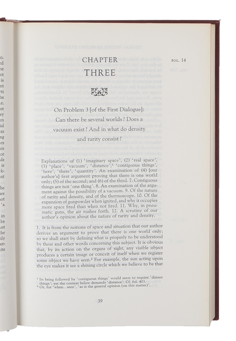 Thomas White's De mundo examined. The Latin translated by Harold Whitmore Jones.