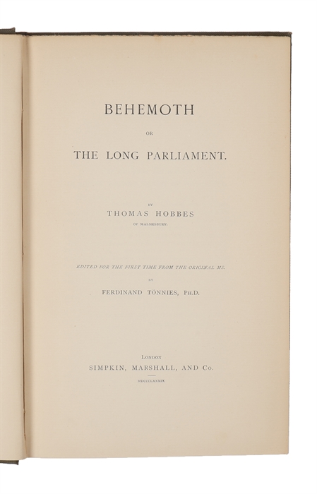 Behemoth or the Long Parliament.