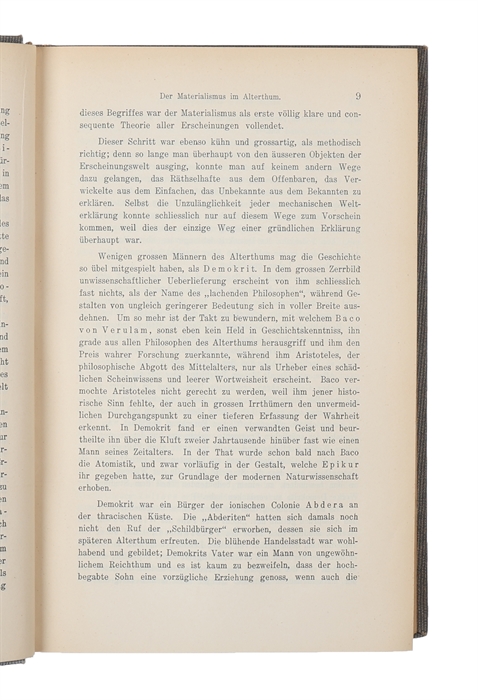 Geschichte des Materialismus und Kritik seiner Bedeutung in der Gegenwart. Achte Auflage. 2 vols. 