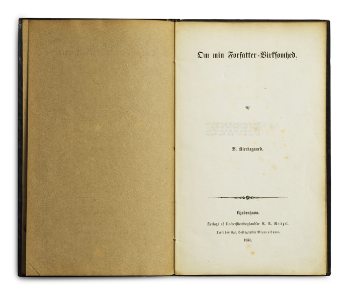 Om min Forfatter-Virksomhed. Af S. Kierkegaard. 