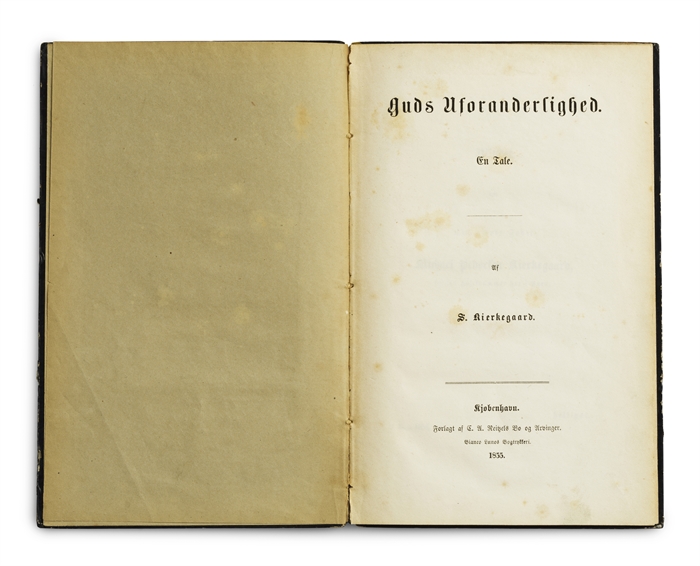 Guds Uforanderlighed. En Tale. Af S. Kierkegaard.