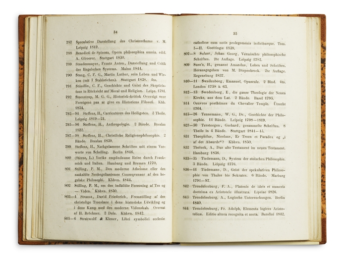 Fortegnelse over Dr. Sören Kierkegaards efterladte  Bogsamling som bortsælges ved offentlig Auction  Tirsdagen den 8de April 1856 og fölgende Dage i Klædeboderne Nr. 5 – 6. Alt imod Betaling til Procurator  J. Maagg, Klædeboderne Nr. 101.  [The Aucti...